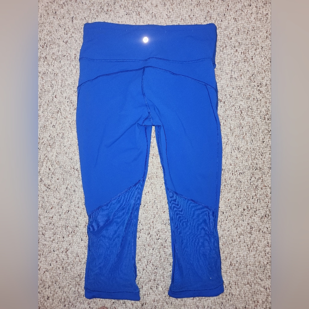 Lulu cropped mesh royal leggings